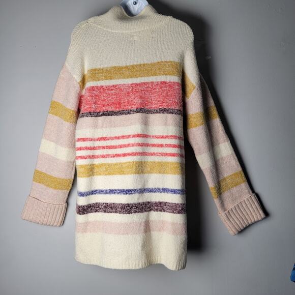 Anthropologie Elana Striped Tunic Sweater M Drop Shoulder Cozy Wool Blend Boho - Picture 4 of 11